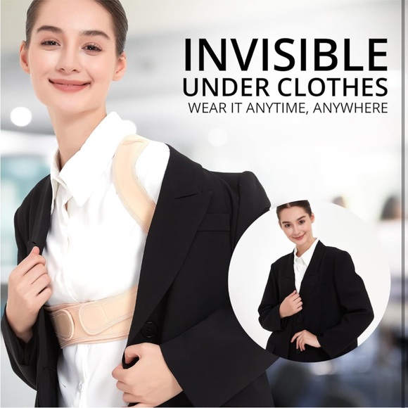 Posture Corrector for Women & Men, Breathable Back Brace, Adjustable Posture S/M - Picture 6 of 8